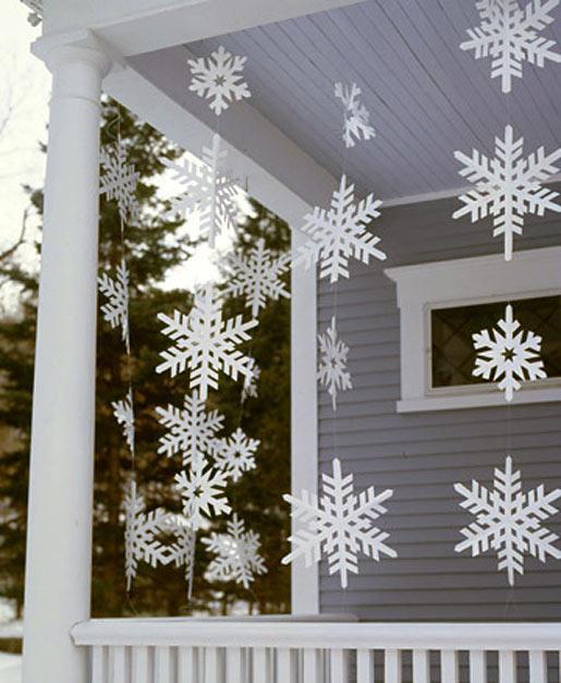 Decorar con copos de nieve