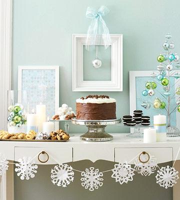 Decorar con copos de nieve