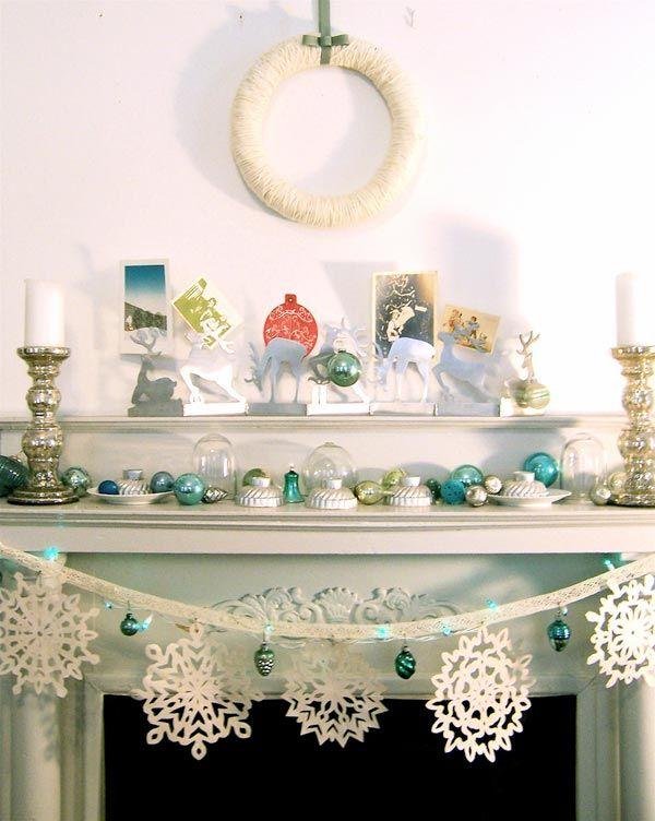 Decorar con copos de nieve