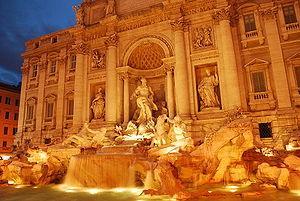 Fontana di Trevi by night