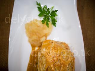 Solomillo Relleno Hojaldrado con Compota de Manzana