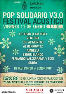 Festival Acústico Pop Solidario: Los Alimentos, Amnesia, Oudry, Sr Blanco....(11 de Enero en Sevilla)