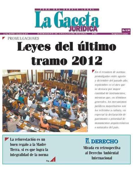 Leyes promulgadas en Bolivia, durante la gestión 2012