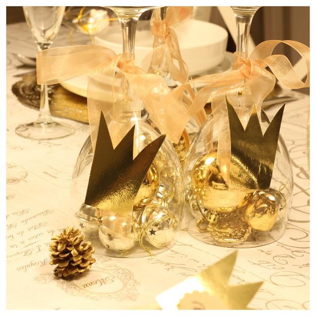 cuatro mesas de navidad: Oro - four Christmas tables: Gold