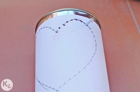 DIY. Tin can candle holder