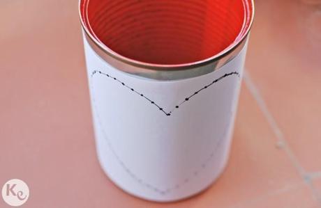 DIY. Tin can candle holder