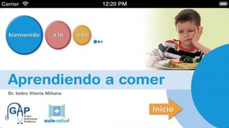 Aprendiendo a comer, información sobre alimentación infantil en iPhone Enseñar a comer a los niños