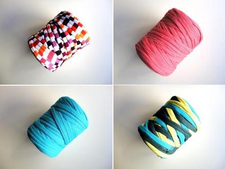 Algunos de las bobinas de trapillo que tenemos en la tienda ¡Tenemos nueva tienda!