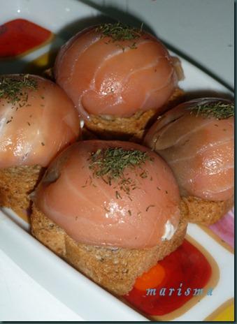 bombones de salmón,ración copia