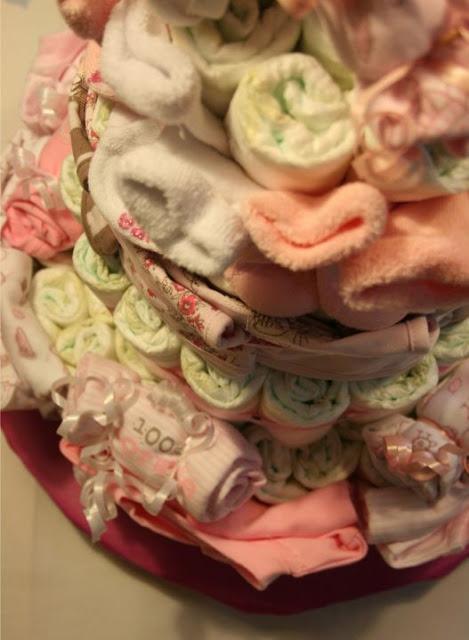 Tarta de pañales para mellizas