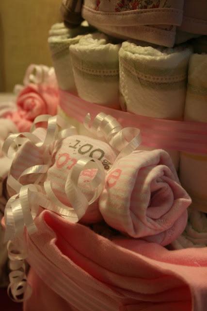 Tarta de pañales para mellizas