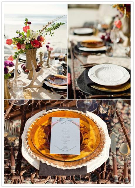 Una boda bohemia en la playa...romanticismo boho