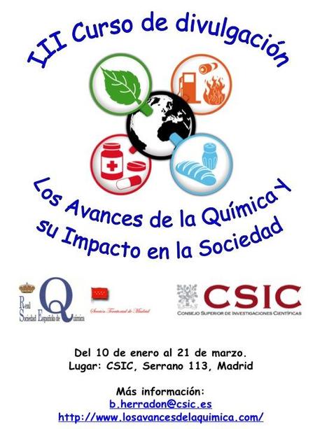 Cartel_Curso_AQIS_2013_fechas_lugar Curso de divulgación: Los Avances de la Química y su Impacto en la Sociedad.