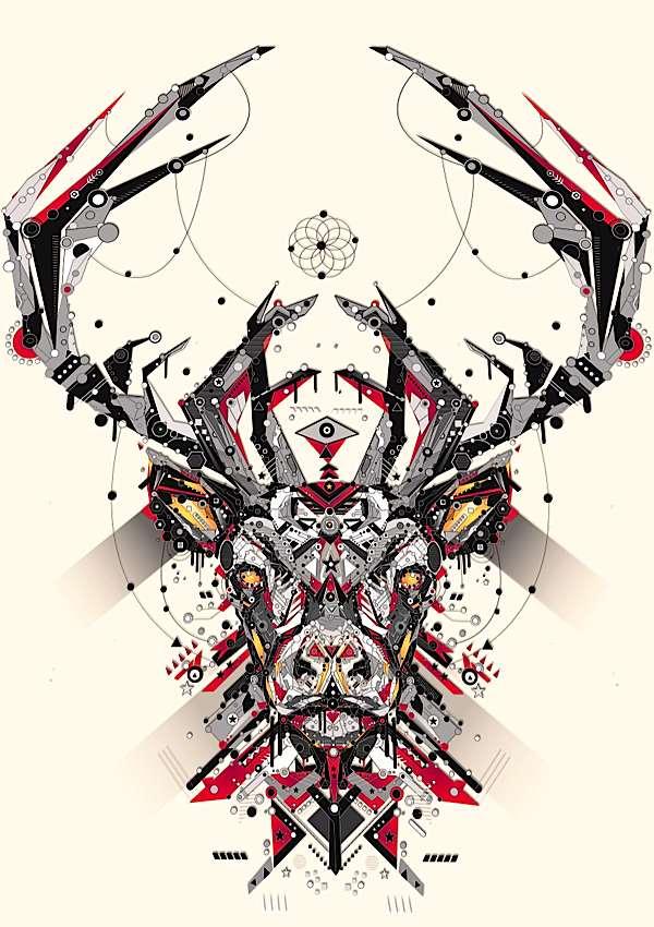 ilustraciones animales tecnológicos