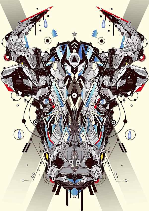 ilustraciones animales tecnológicos