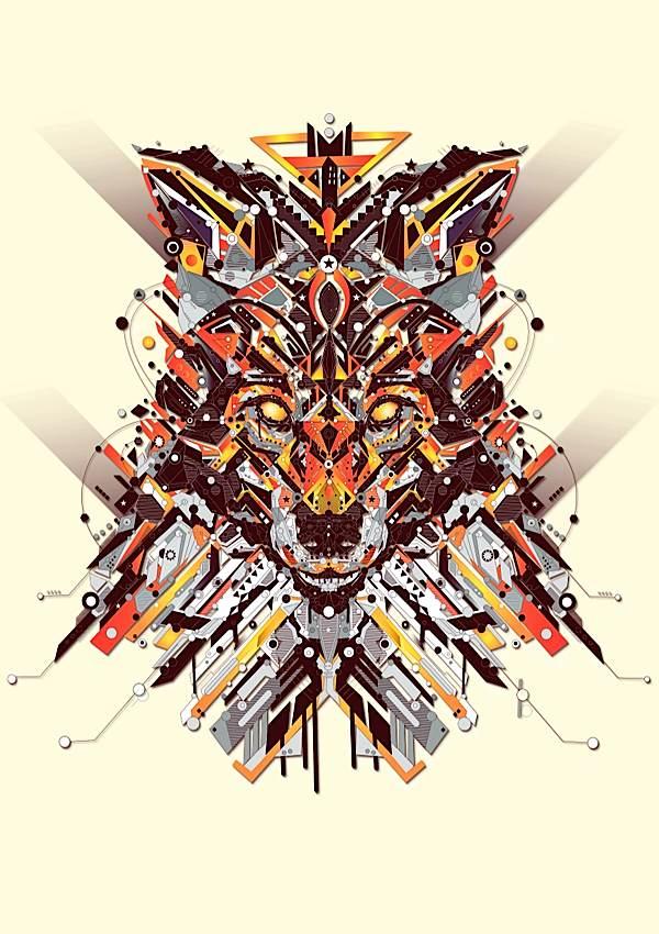 ilustraciones animales tecnológicos