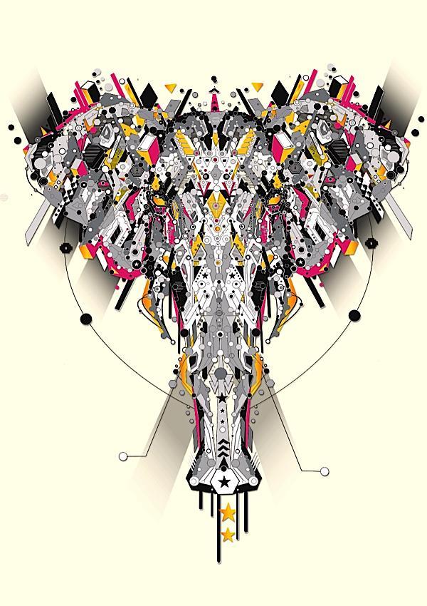 ilustraciones animales tecnológicos