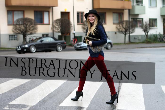 Inspiration - Burgundy Jeans