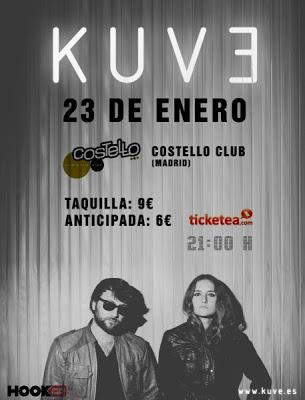 KUVE EN COSTELLO CLUB (MADRID), 23 DE ENERO Y LE SAPEURS COCKTAIL BAR DE MÁLAGA, 25 ENERO