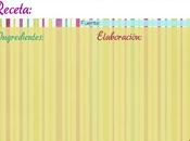 Imprimible: ficha para recetas