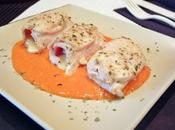 Rollitos pollo crema piquillos