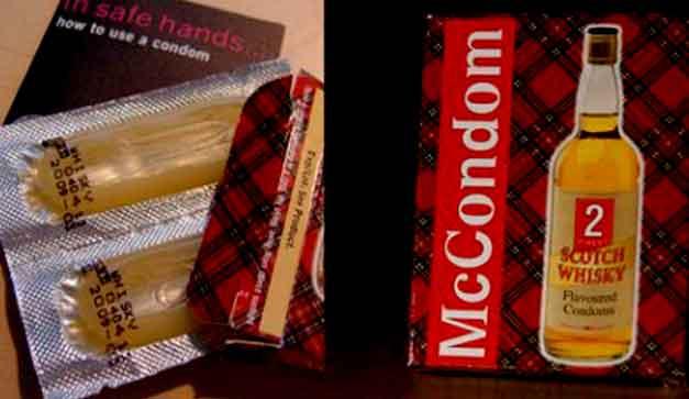 Condones con sabor a whisky