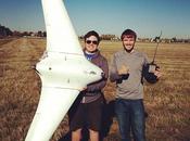 Drone volador reparte comida domicilio