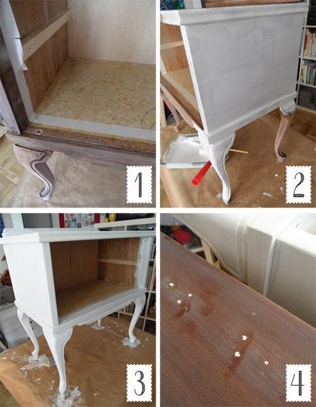 DE LUNARES Y RAYAS. EL ANTES Y DESPUES DE UNA MESITA RECUPERADA DE LUNARES Y RAYAS. EL ANTES Y DESPUES DE UNA MESITA RECUPERADA