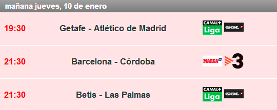 COPA DEL REY EN LA TELE (9 Y 10 DE ENERO 2013)