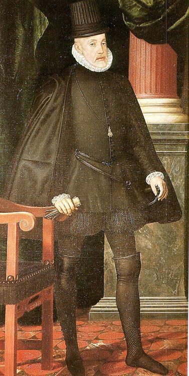 Juan Pantoja de la Cruz. Felipe II. 1590. San Lorenzo de El Escorial. copia