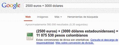 Actualidad Informática. El buscador Google permite operar y convertir varias unidades simultáneamente. Rafael Barzanallana. UMU