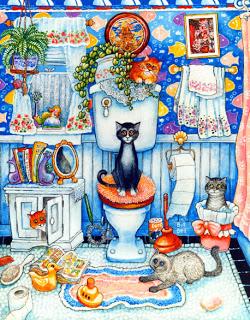 Bill Bell y sus ilustraciones de gatos