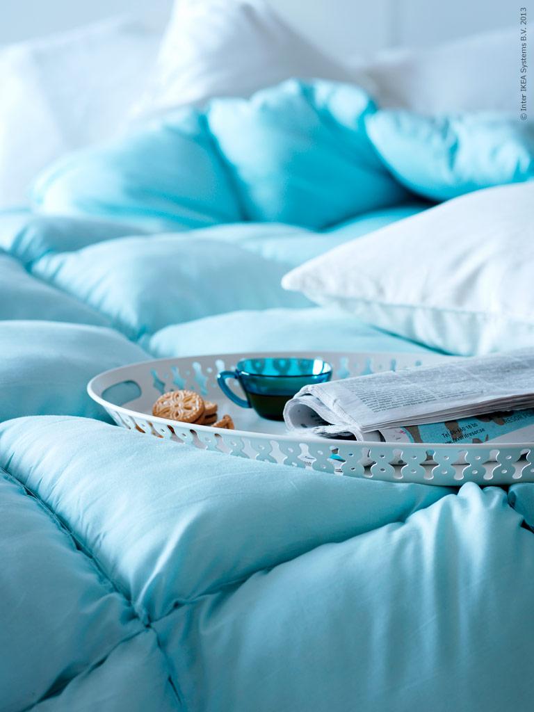 Dormitorio en tonos fríos