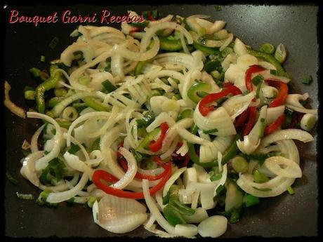 Vegetales salteados al wok