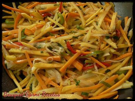 Vegetales salteados al wok