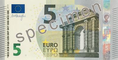 Europa: divulga el BCE nuevo billete de 5 euros