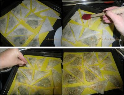 Spanakoitákia de roquefort (pañuelos de espinacas y roquefort)