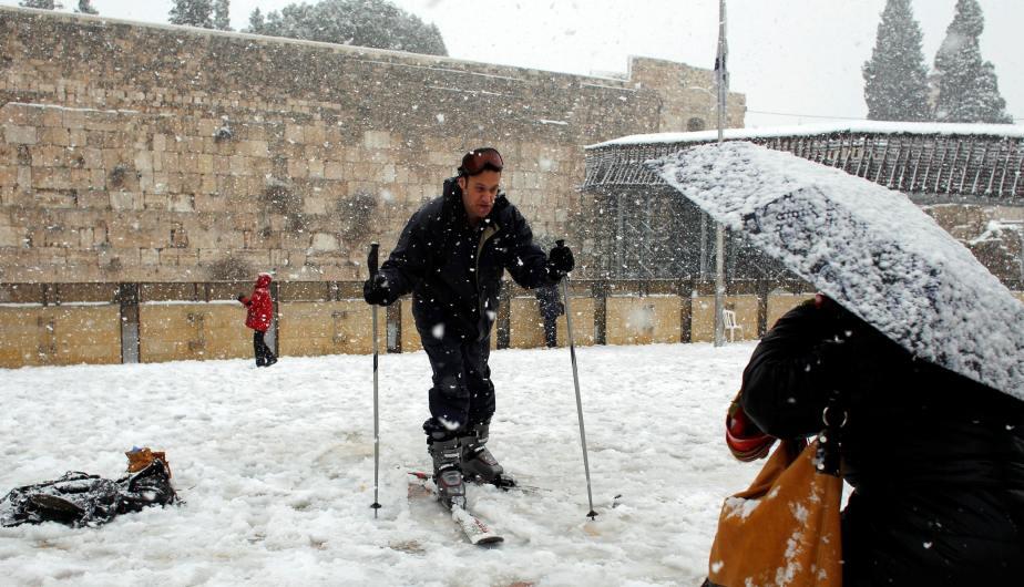 nieve en Jerusalén