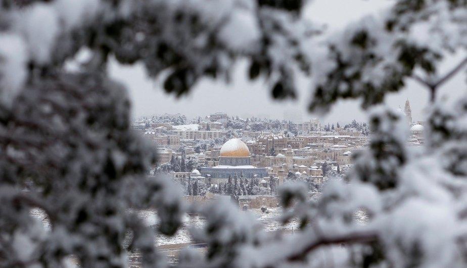 nieve en Jerusalén