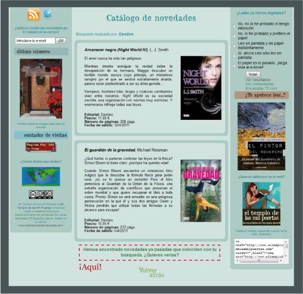 Algunas actualizaciones en la web