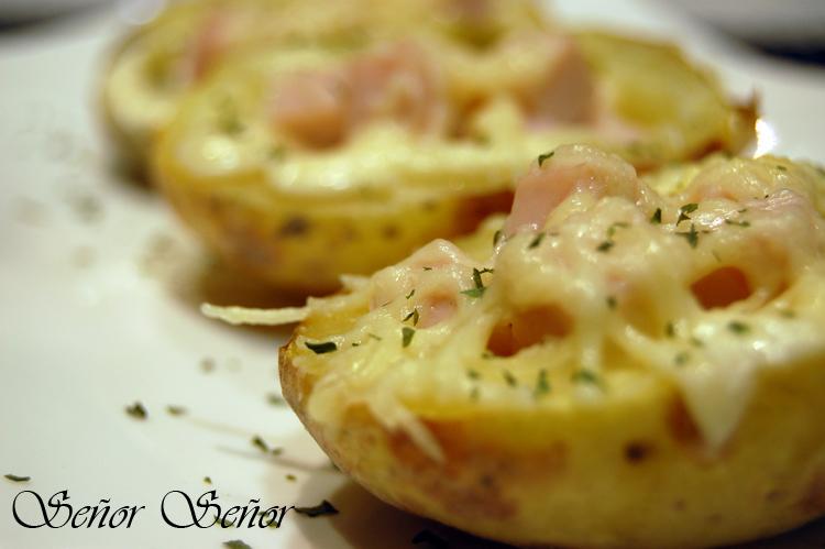 Barquitas de patata de pavo y queso light