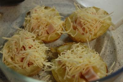 Barquitas de patata de pavo y queso light
