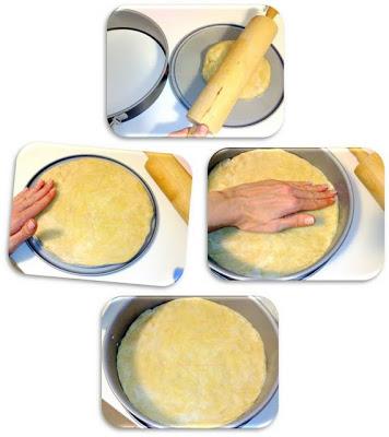 Coca de morcilla encebollada y pulpo con piñones