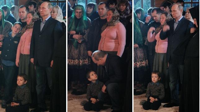 Putin asusta a niño