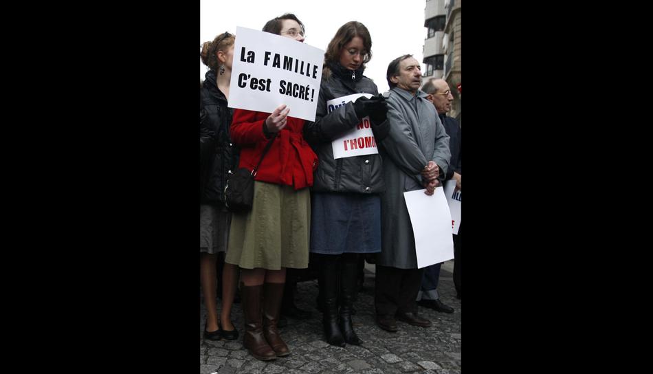 Miles de franceses se congregaron en contra del matrimonio gay
