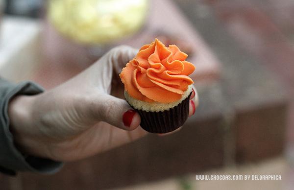 Mini cupcake ganache chocolate blanco