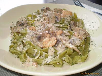 Tallarines de Espinacas Mar y Montaña