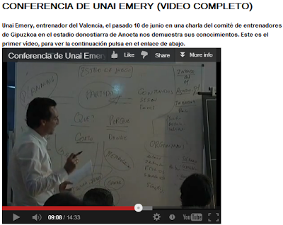 UNAI EMERY AL SEVILLA: UNA CONFERENCIA EN VÍDEO PARA CONOCER SU IDEA DEL FÚTBOL