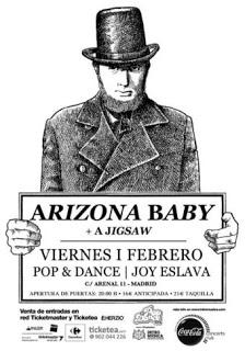 Arizona Baby + A Jigsaw en Madrid y Santiago