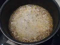 Flan cremat de naranja.